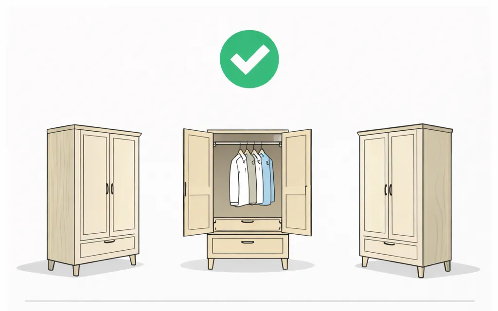 Wardrobe photographed from multiple angles