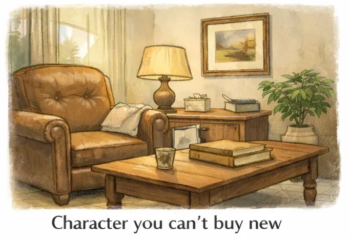 Vintage furniture with natural patina and character