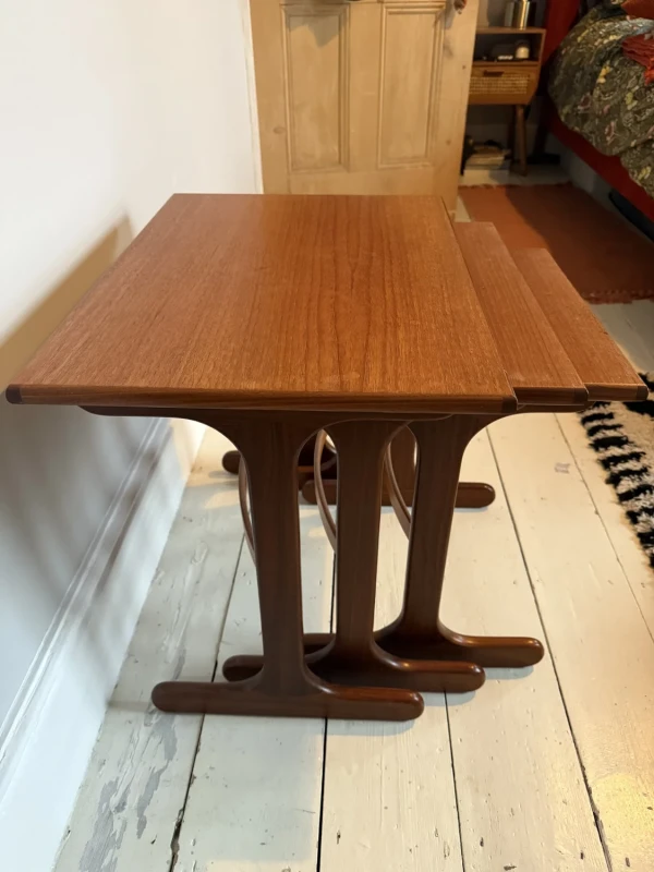 1960's G Plan 'Fresco' Teak Nesting Tables Set Of 3 Mid Century Modern — image 2