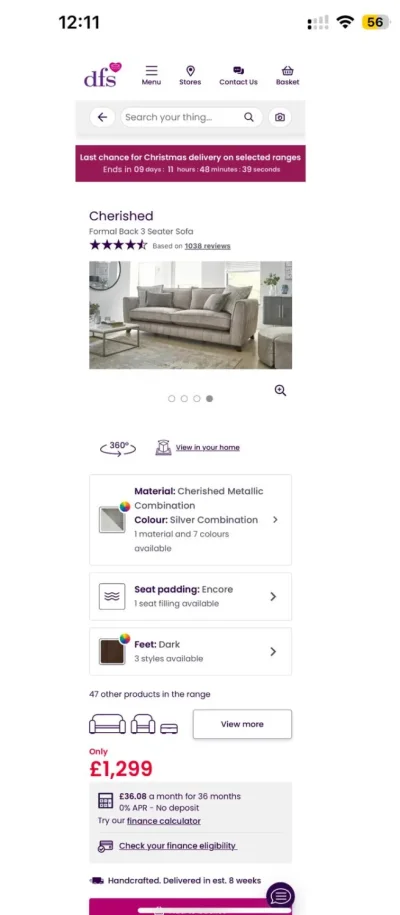 DFS Cherished Formal Back 3 seater sofa x 2 — image 6