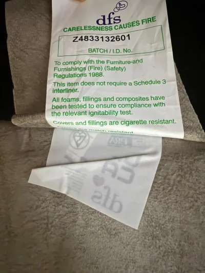 DFS Cherished Formal Back 3 seater sofa x 2 — image 4