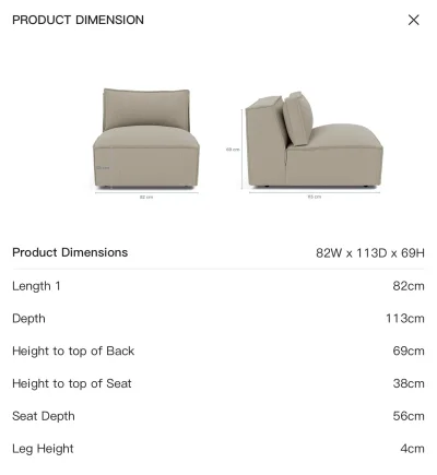 Soft truffle corner modular sofa,luxe chenille with large footstool — image 7