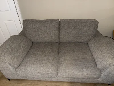 Stylish Grey Two Seater Sofa – Perfect for Any Living Space