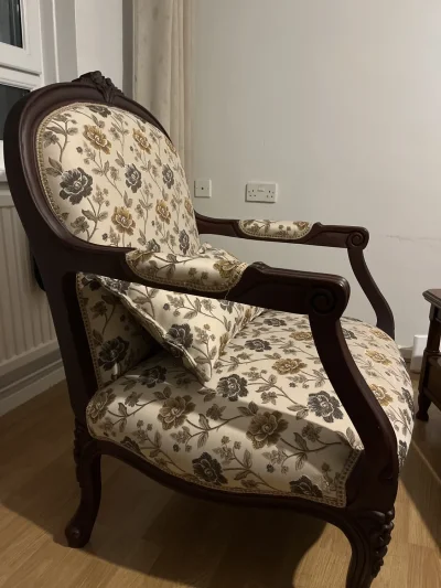 Two matching vintage armchairs — image 2