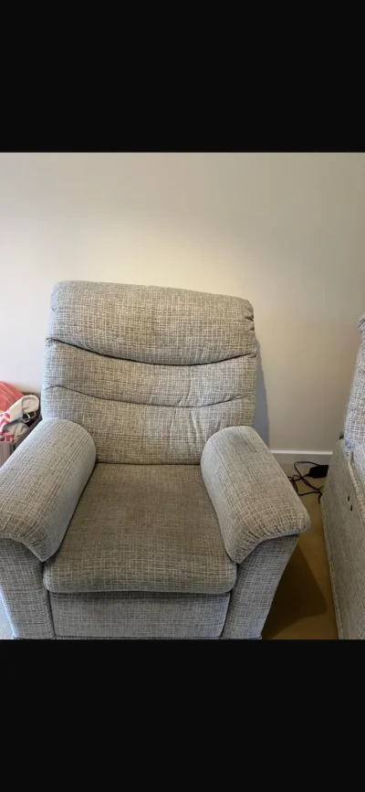 2x Ellis Fabric Reclining Armchairs — image 8