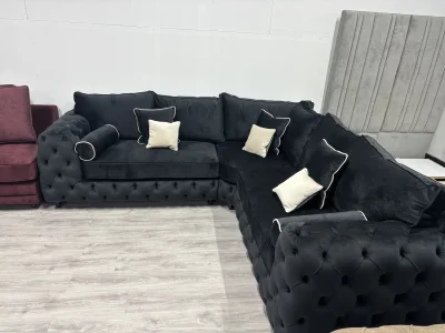 THE BLACK DIAMOND – Luxury Chesterfield Corner Sofa | Massive Savings — image 2