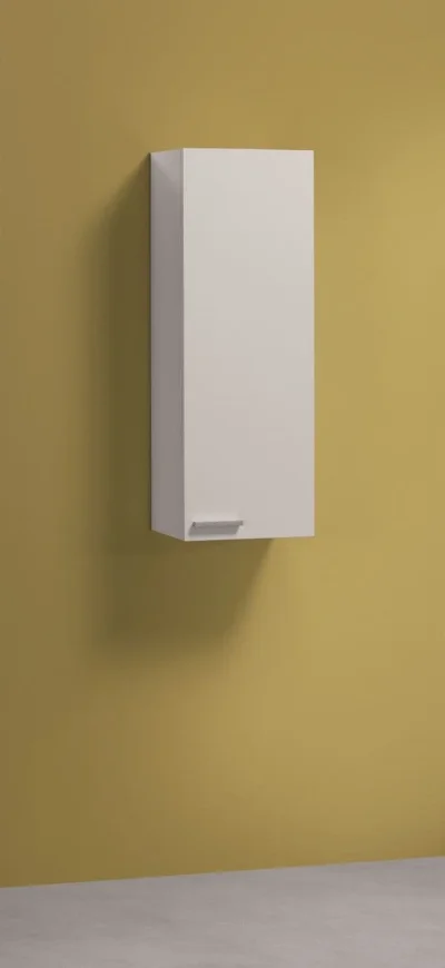 White Gloss Bathroom Wall Cupboard Compact Storage Cabinet — image 3