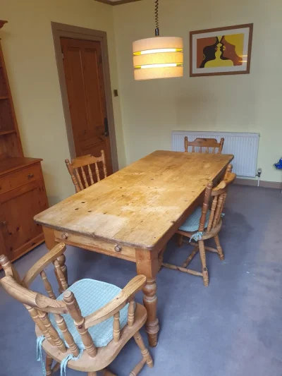 Charming Vintage Dining Table and Chairs Set