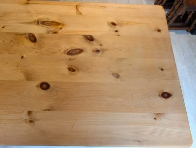 Charming Farmhouse Pine Dining Table with Drawer — image 5