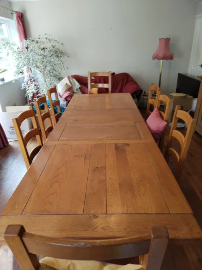 Vintage Solid Wood Dining Chair with Padded Seat — image 6