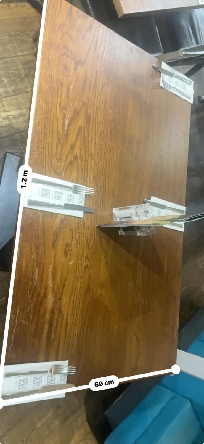 Dark Brown Used Restaurant Tables.