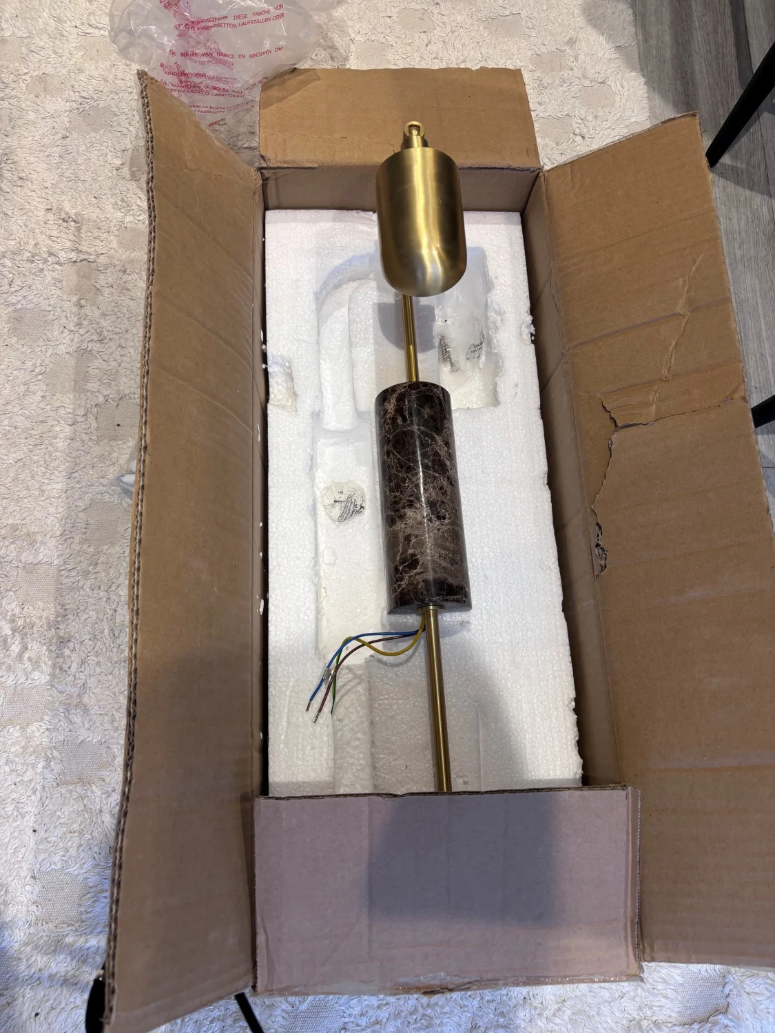Heathfield & Co Ezra Wall Light Metalwork in Satin Brass