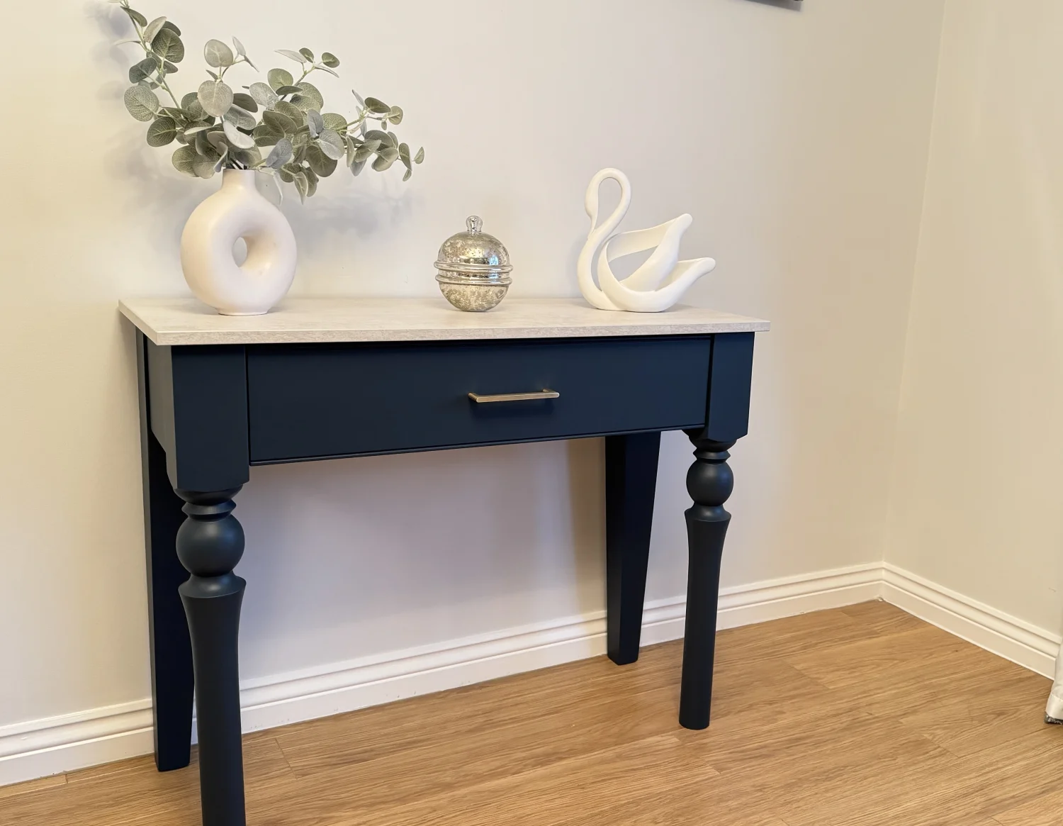Solid beech side table