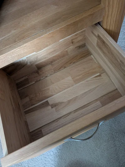 Set of 2 Solid Oak Bedside Tables — image 2