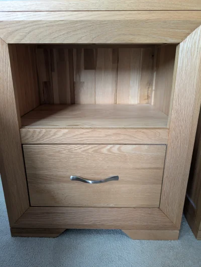 Set of 2 Solid Oak Bedside Tables — image 5