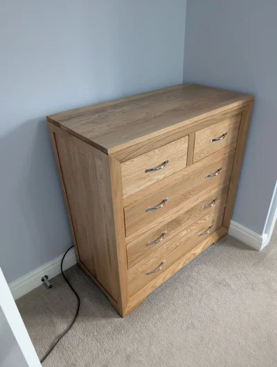 Solid Oak Chest of Drawers — image 2