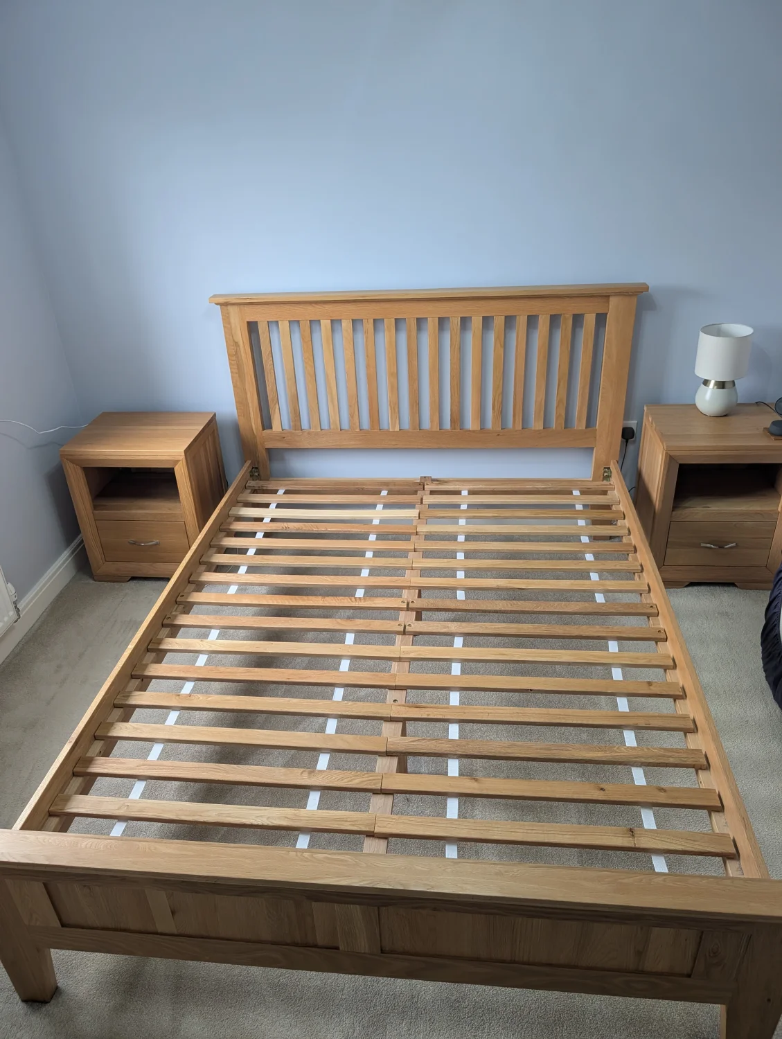 Solid Oak King Size Bed Frame